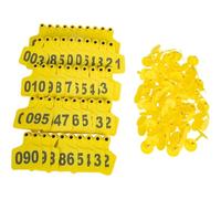 Etichette auricolari per bovini, Marchi auricolari di identificazione del bestiame numerati 001-500 Multicolori, dimensioni multiple, confezione da 100(Yellow 7.5 * 10cm (2.95 * 3.93in),401-500)