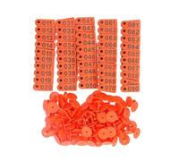 Etichette auricolari per bovini, Marchi auricolari for bestiame 5,3x1,9 cm numerati 001-1000 multicolore Confezione da 1000(Orange,601-700)
