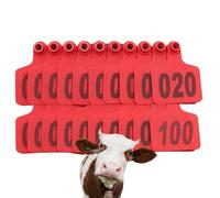 Etichette auricolari per bovini, Marchi auricolari for bovini Identificazione del bestiame numerata 001-500 Multicolor, dimensioni multiple(Red 6 * 7.5cm (2.36 * 2.95in),201-300)