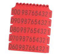 Etichette auricolari per bovini, Marchi auricolari for bovini multicolore numerati 001-2000, confezione da 100(Red,801-900)