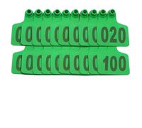 Etichette auricolari per bovini, Marchi auricolari for bovini numerati 001-500 Confezione da 100 misure multiple multicolori(Green 7.5 * 10cm (2.95 * 3.93in),201-300)