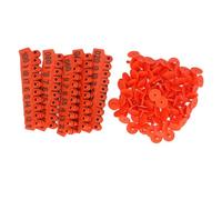 Etichette Auricolari per Bovini Numerate 001100 - Set da 100 Etichette in Plastica Resistente per Identificazione Bestiame, Adatte a Mucche Vitelli Suini Capre (Arancia)