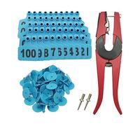 Etichette Auricolari per Bovini Numero 001-100 Etichette per Animali in Pla8180