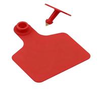 Etichette auricolari per bovini vuote divise di grandi dimensioni in PE, etichette auricolari per bestiame anti-manomissione migliorate da 100/200 pezzi, adatte per bovini, pecore, rosso large100pcs