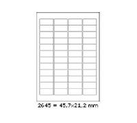Etichette autoadesive 45,7 x 21,2 mm, 48 etichette, A4, 100 fogli