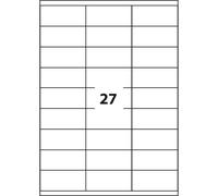 Etichette autoadesive 63,5 x 29,6 mm, 27 etichette, A4, 100 fogli