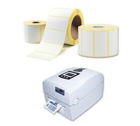 Etichette autoadesive 80x80 mm, 500pz termico, rotolo