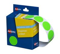 Etichette autoadesive Avery da 24 mm, 350 pezzi, verde fluo, per sistema di codi