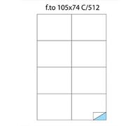 Etichette Autoadesive Formato 105x74 mm - Confezione Da 100 fogli Senza Margine Formato A4 Incluso Pratico Calendario Tascabile