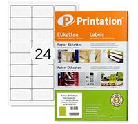 Etichette autoadesive in pellicola di poliestere, 63,5 x 33,9 mm, resistenti alle intemperie, trasparenti, su foglio DIN A4, 3 x 8 pezzi, 240, 63,5 x 33,9, stampabili con stampante laser (10)