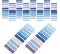 Etichette autoadesive per indice, piccole etichette scrivibili per organizzare documenti e riviste, blu sfumato, 10 pennarelli adesivi per ufficio e scuola, uso professionale