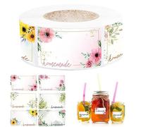 Etichette autoadesive per marmellata, 500 Etichette Adesive per marmellate, barattoli di spezie, bottiglie di Natale, adesivi da regalo, Corrispondenza, Dispensa
