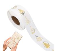 Etichette Autoadesive Per Natale,500 Pezzi Decalcomanie Albero Foglio Oro,2.5cm Adesivi Trasparenti Natalizi | per Bambini Studenti Amici Famiglia Genitori Vacanze Invernali