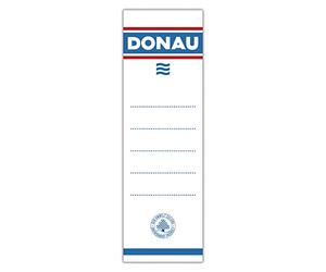 Etichette autoadesive per raccoglitori DONAU, 54 x 153 mm, su un lato, 20 pezzi, autoadesive, forma rettangolare, materiale di carta, colore bianco, grammatura (g/m2) N.a. Dimensioni: 54 x 153 mm