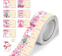 Etichette autoadesive per regali di Natale, etichette per regali di Natale, etichette per regali di Babbo Natale, adesivi vintage per regali di buon Natale, adesivi da imballaggio per la decorazione