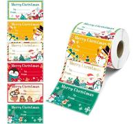 Etichette autoadesive per regali di Natale, etichette per regali di Natale, etichette per regali di Babbo Natale, adesivi vintage per regali di buon Natale, adesivi da imballaggio per la decorazione