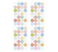 Etichette autoadesive per rinforzo, 7 x 11,8 cm, cerchi adesivi rotondi con diametro esterno di 13 mm e diametro interno 6 mm, set di 4 fogli di protezione per fori, per carta, appunti, libri, fai da