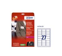 etichette badge - in seta acetata - angoli arrotondati - laser - rimovibili - 63,5 x 29,6 mm - 27 et/fg - 25 fogli - bia