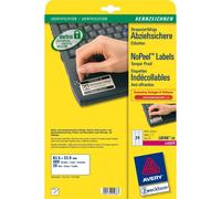 Etichette bianche antimanomissione Avery et/foglio per laser - cf. 20 ff L6146-20