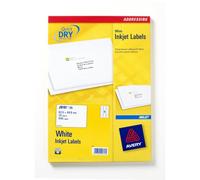 Etichette bianche per buste AVERY QuickD stampanti inkjet - cf. 25 fogli J8161-25