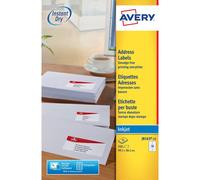 Etichette bianche per buste AVERY QuickDRY 99,1x38,1 mm - 14 et/foglio - stampa