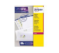 Avery Italia L7162-15 Etichette adesive in carta bianca, 15 fogli A4, rettangolari 99,1x33,9mm, 16 etichette per foglio, adesivo permanente, stampanti laser