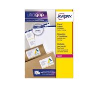 Avery Italia L7169-15 Etichette adesive in carta bianca, 15 fogli A4, rettangolari 99,1x139mm, 4 etichette per foglio, adesivo permanente, stampanti laser