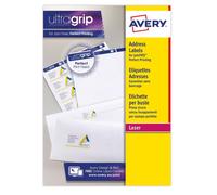 Etichette bianche per indirizzi AVERY Ultragrip 38,1x21,2 mm - 65 et/foglio - s