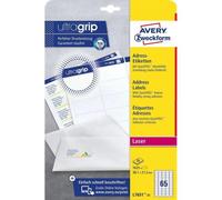 Etichette bianche per indirizzi AVERY Ultragrip™ 38,1x21,2 mm - 65 et/foglio - stampanti laser conf. 25 fogli L7651-25