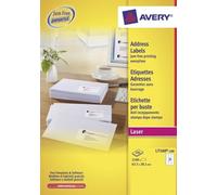 Etichette bianche per indirizzi AVERY Ultragrip™ 63,5x38,1 mm 100 fogli - L7160-