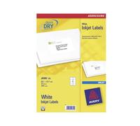 Etichette bianche per pacchi AVERY Quick stampanti inkjet - cf. 25 fogli J8165-25