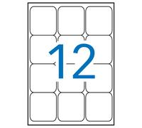 Apli 2416 Confezione 100 Fogli Etichette Multiuso 63.5 x 72, Bianco