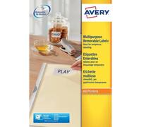 Etichette bianche rimovibili AVERY 210x297 mm - 1 et/foglio - stampanti laser/inkjet Conf. 25 fogli L4735REV-25