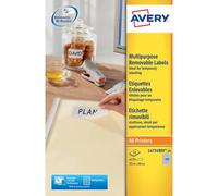 Etichette bianche rimovibili AVERY 25,4x10 mm - 189 et/foglio - stampanti laser/inkjet Conf. 25 fogli L4731REV-25