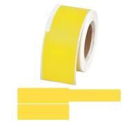 Etichette Cavi 100 Pz 25 * 38 + 40mm Etichette for cavi autoadesive Marcatura impermeabili Tag Stampante laser Adesivo Etichetta di cablaggio Organizzatore(Yellow)