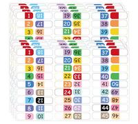 Etichette con indice numerico, linguette dell'alfabeto multicolore 1-50 1-100 divisori per 3 raccoglitori ad anelli, quaderni, ordinamento di file, contenuti, pagine, rubrica