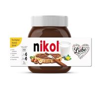 Etichette con nome personalizzate per bicchieri Nutella, decorazione al cioccolato, idea regalo per compleanno, Natale, Capodanno, celebrazione