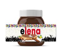 Etichette con nome personalizzate per bicchieri Nutella, decorazione al cioccolato, idea regalo per compleanno, Natale, Capodanno, celebrazione (festa)