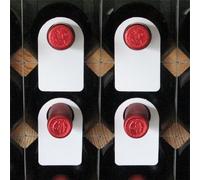 Etichette da Cantina - Collarini in Plastica di Identificazione per Bottiglie di Vino - Riutilizzabili - PLASTIC WINE TAG colore BIANCO - Set da 100 pz. - By EUPOSIA