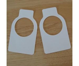 Etichette da Cantina - Collarini in Plastica per Identificazione Bottiglie Vino - Riutilizzabili - PLASTIC WINE TAG colore BIANCO - Set da 100 pz. - By EUPOSIA