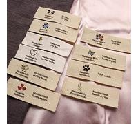 Etichette da cucito personalizzate, etichetta in twill personalizzata, etichetta in cotone personalizzata, accessorio da cucito con logo o testo, per cose a maglia fatte a mano (3.100 pezzi)