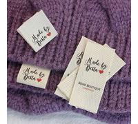 Etichette da Cucito Personalizzate in Twill e Cotone - Accessorio Con Logo o Testo per Cose a Maglia Fatte a Mano (4.100 Pezzi)