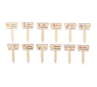 Etichette da giardino | 12 Etichette in legno per giardino | Riutilizzabili per alberi, fiori, verdure e frutta