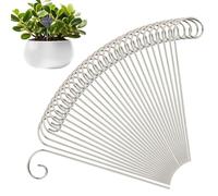 Etichette da Giardino con Gancio,30 Pezzi in Acciaio per Giardinaggio,Ganci Portaetichette Argento da Esterno - per Orto, Bonsai, Piante da Esterno, Giardino, Frutteto