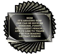 Etichette decorative per Man Cave Mom,It's Amazing How One Can Be Such an Swesome, Funny Intelligent Person.and - Vinile impermeabile, durevole, divertente stampa trasparente, caffè | Adesivi per