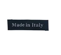 Etichette di abbigliamento Made In Italy per indumenti Tag Zakka fatti a mano Etichetta tessuta in Italia Etichette personalizzate da cucire per accessori da lavoro manuale-Nero 50 pezzi