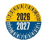 Etichette di calibrazione con data e anno di ispezione, diametro 40 mm, 100 pezzi