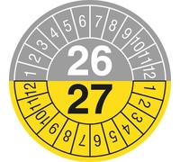 Etichette di calibrazione con data e anno di ispezione, diametro 40 mm, 100 pezzi