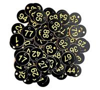Etichette di chiavi digitali incise in plastica ci Confezione da 500/1000 etichette con numeri incise for codifica armadietti, organizer multicolore(1-1000 Black Yellow)