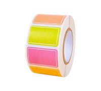 Etichette Di Codifica A Colori - Adesivi Rettangolari Da 500 Pezzi, Tag Nome Della Cartella, Marcatori Inventario | Set Colorz Solido Luminoso, Rimovibile Versatile Per Etichettare L'uso Casa Ufficio